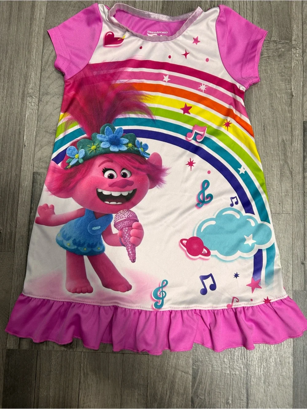 Dream Works Trolls World Tour Girls Nightgown Pajama 4